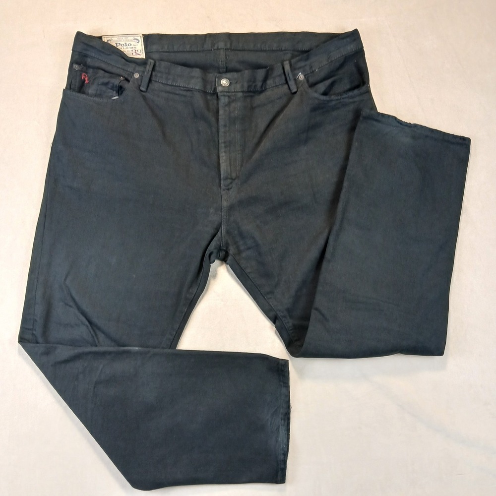 Polo Ralph Lauren Hampton 44x31 Mens Pants 5 Pocket Black FLAWS